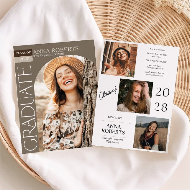 Gebogene Fotograduations-Einladung Einladung (Von Creator hochgeladen)