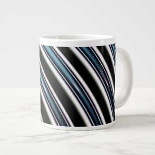 Gebogene Linien nah oben von einem Fraktal Jumbo-Tasse