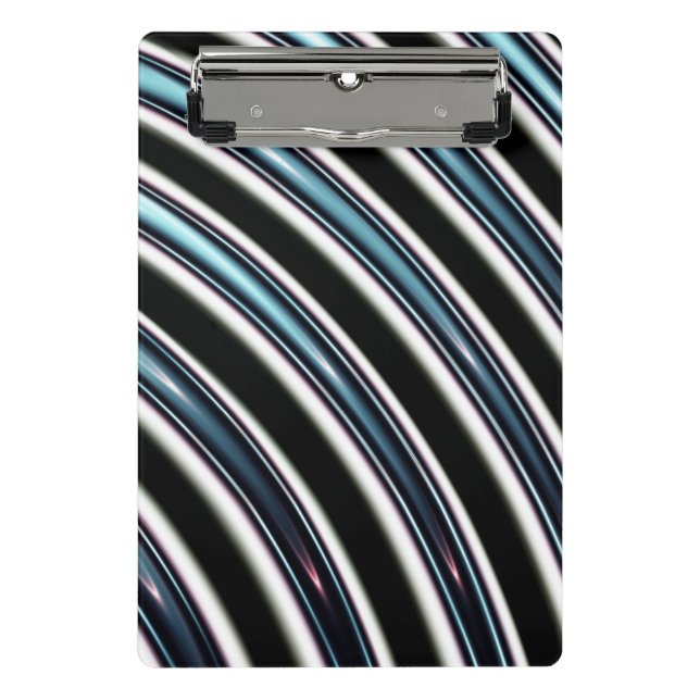 Gebogene Linien nah oben von einem Fraktal Mini Klemmbrett (Vorderseite)