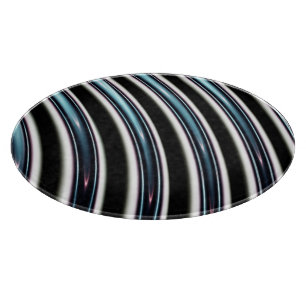 Gebogene Linien nah oben von einem Fraktal Schneidebrett