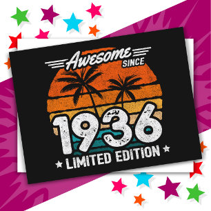 Geboren 1936 Limited Edition Retro Phantastisch se Postkarte