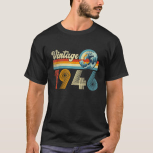 Geboren 1946 Männer Frauen Geschenk 80. Geschenke T-Shirt