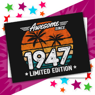 Geboren 1947 Limited Edition Retro Phantastisch se Postkarte