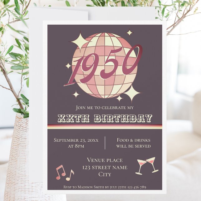 Geboren 1950 75. Geburtstagsparty Einladung (Von Creator hochgeladen)