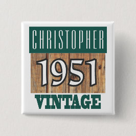 Geboren 1951, Personalisiertes Jahr der Geburt Button