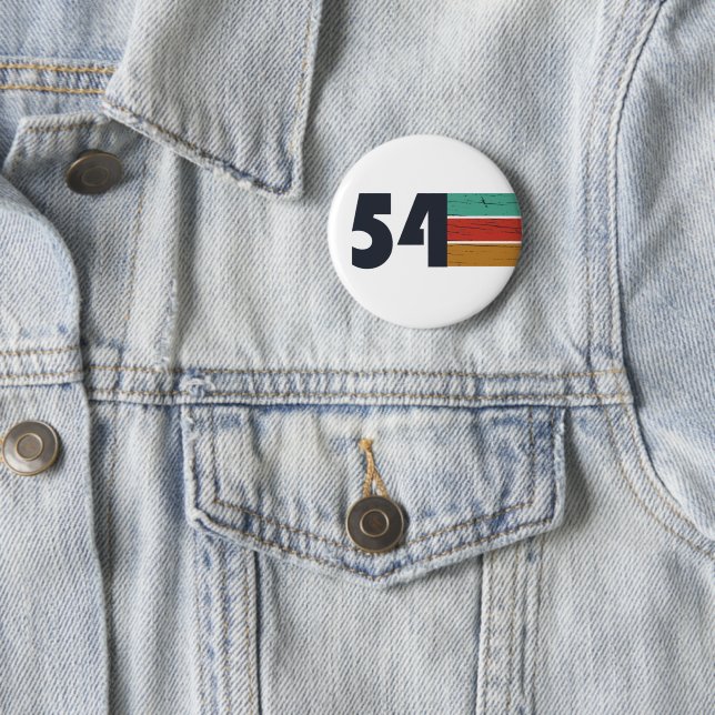 geboren 1954 Vintager Geburtstag Button (Beispiel)