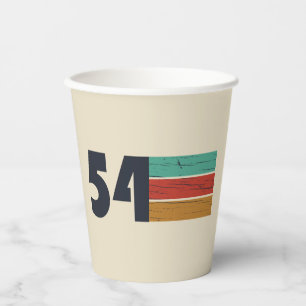 geboren 1954 Vintager Geburtstag Pappbecher