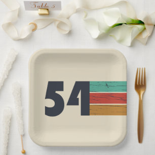 geboren 1954 Vintager Geburtstag Pappteller