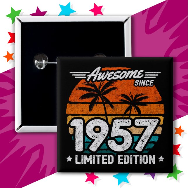 Geboren 1957 Limited Edition Retro Phantastisch se Button (Von Creator hochgeladen)