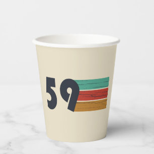 geboren 1959 Vintager Geburtstag Pappbecher