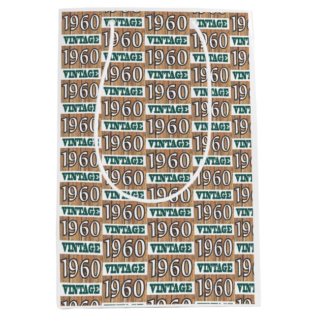 Geboren 1960 Mittelgeschenktasche Mittlere Geschenktüte (Vorderseite)