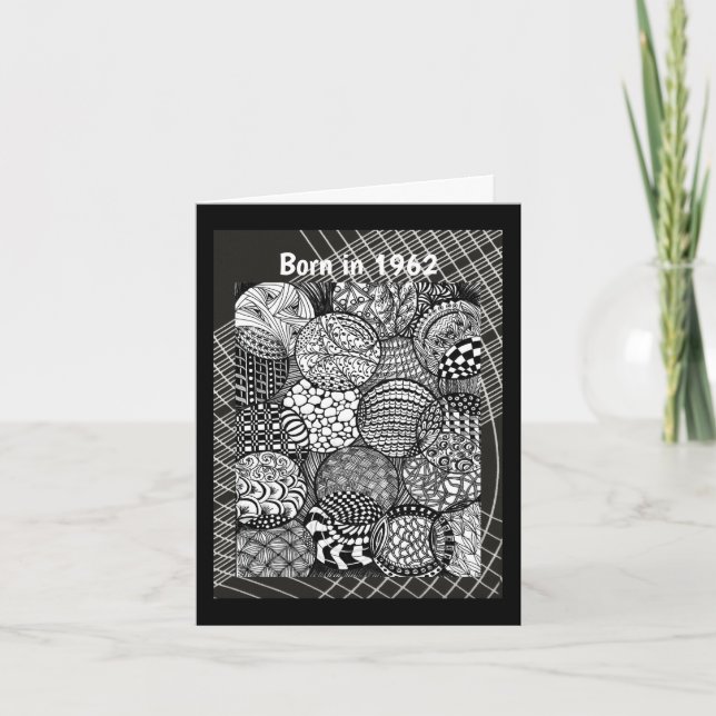 Geboren 1962 Geburtstagsspass Karte (Vorderseite)