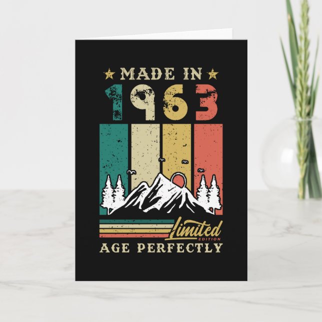 Geboren 1963 Geburtstag Karte (Vorderseite)