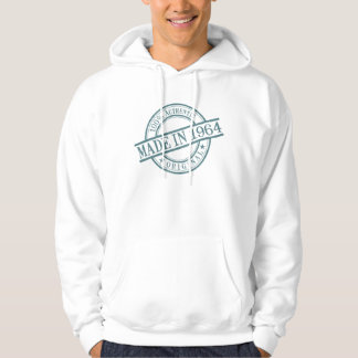 Geboren 1964 Grüne Runde Gummi Briefmarke Hoodie