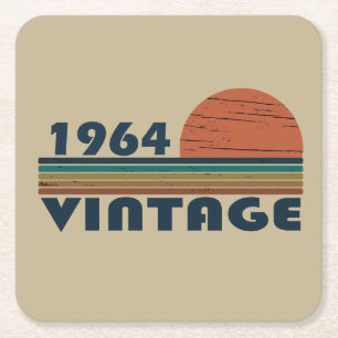 Geboren 1964 Vintag 60. Geburtstag Rechteckiger Pappuntersetzer