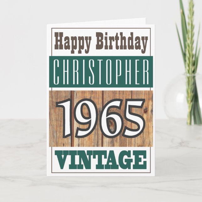 Geboren 1965 Grüße Karte (Vorderseite)