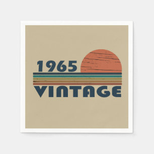 Geboren 1965 Vintage 60. Geburtstagsgeschenk Serviette