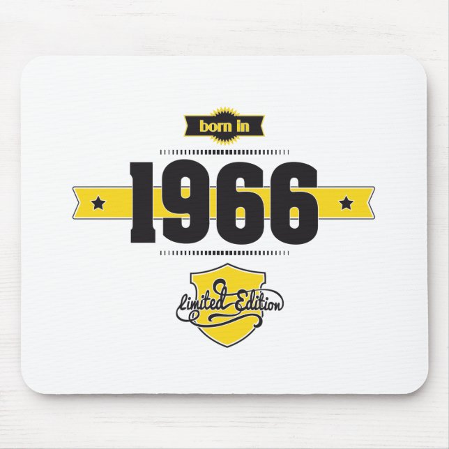 geboren 1966 (choco&gelb) mousepad (Vorne)