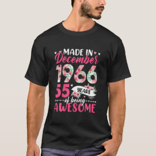 Geboren 1966 Dezember Geburtstag 55 Jahre als T-Shirt