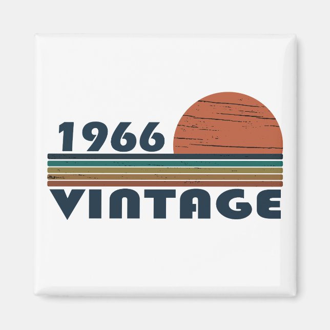 Geboren 1966 Vintager Geburtstag Magnet (Vorne)