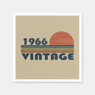 Geboren 1966 Vintager Geburtstag Serviette