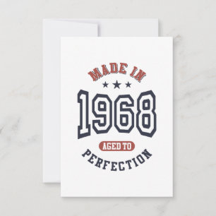 Geboren 1968 Geburtstag RSVP Karte