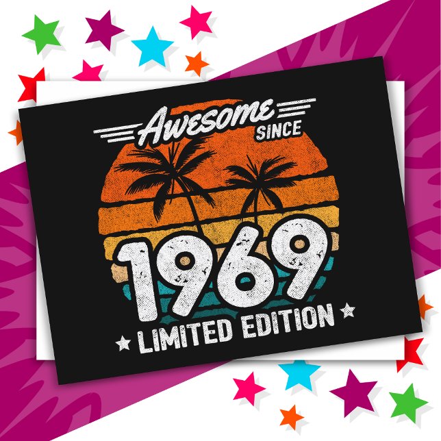 Geboren 1969 Limited Edition Retro Phantastisch se Postkarte (Von Creator hochgeladen)