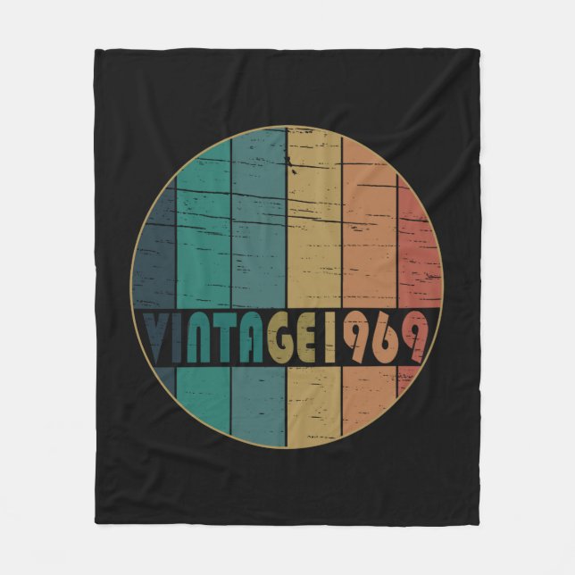 Geboren 1969 Vintage Geburtstagsgeschenke Fleecedecke (Vorderseite)