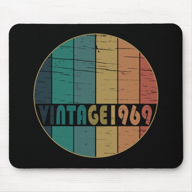 Geboren 1969 Vintage Geburtstagsgeschenke Mousepad (Vorne)