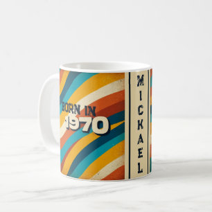 Geboren 1970 Persönliche Umarmung - 70er Groovy St Kaffeetasse