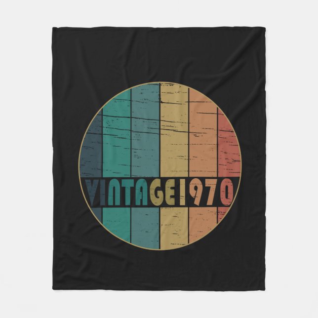 Geboren 1970 Vintage Geburtstagsgeschenke Fleecedecke (Vorderseite)