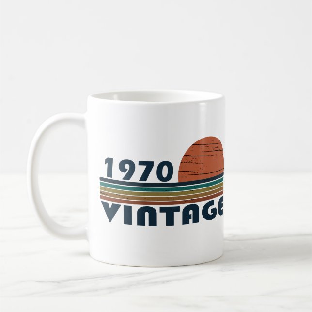 Geboren 1970 Vintage Geburtstagsgeschenke Kaffeetasse (Links)