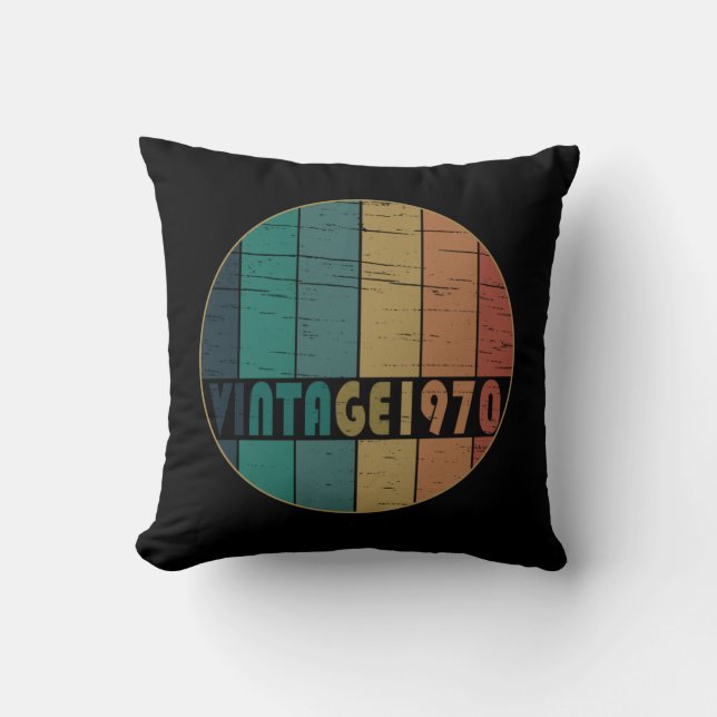 Geboren 1970 Vintage Geburtstagsgeschenke Kissen (Vorderseite)
