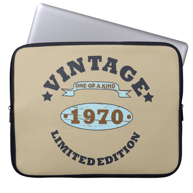 Geboren 1970 Vintage Geburtstagsgeschenke Laptopschutzhülle (Vorderseite)