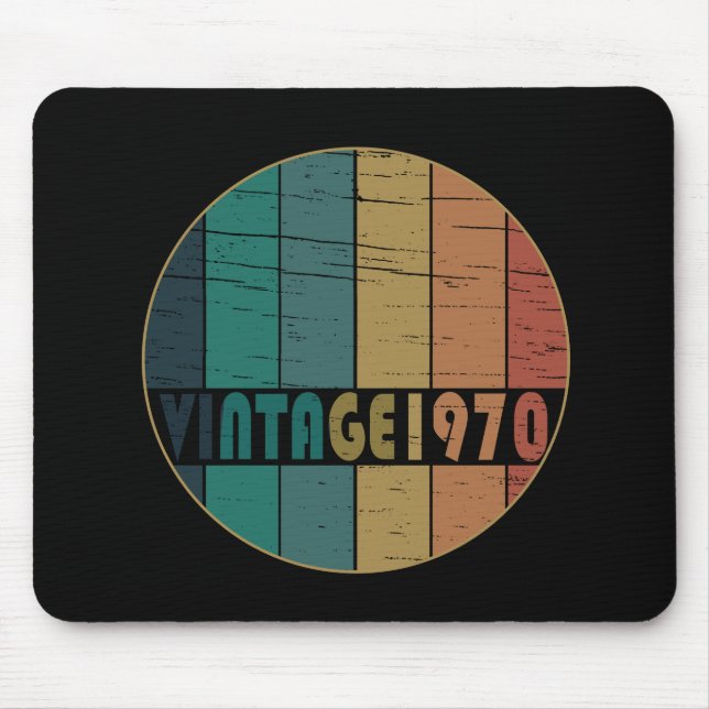 Geboren 1970 Vintage Geburtstagsgeschenke Mousepad (Vorne)