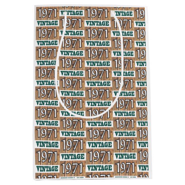 Geboren 1971 Mittelgeschenktasche Mittlere Geschenktüte (Vorderseite)