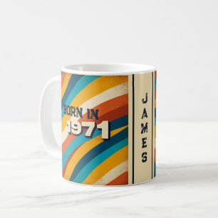 Geboren 1971 Persönliche Umarmung - 70er Groovy St Kaffeetasse