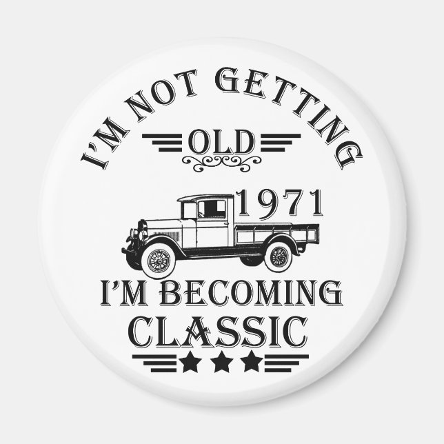 geboren 1971 Vintage Geburtstagsgeschenke Magnet (Vorne)