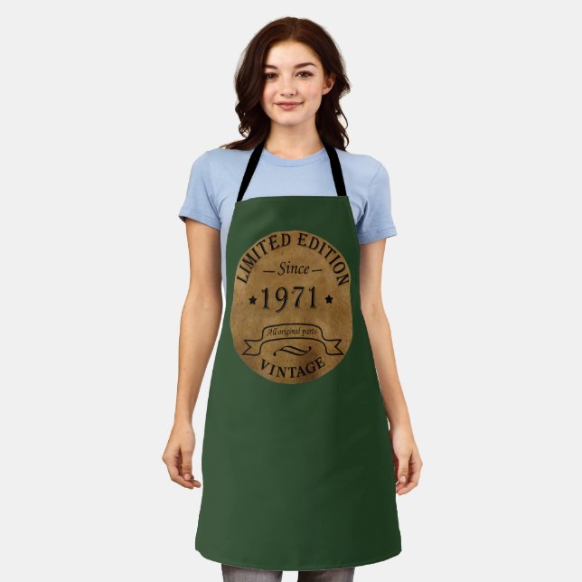 Geboren 1971 Vintager Geburtstag Schürze (Getragen)