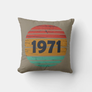 Geboren 1971 Vintages Geburtstagsgeschenk Kissen