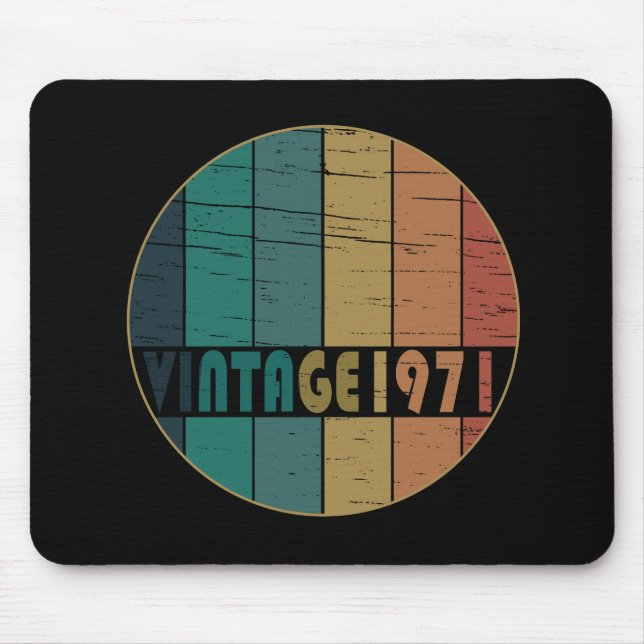 Geboren 1971 Vintages Geburtstagsgeschenk Mousepad (Vorne)