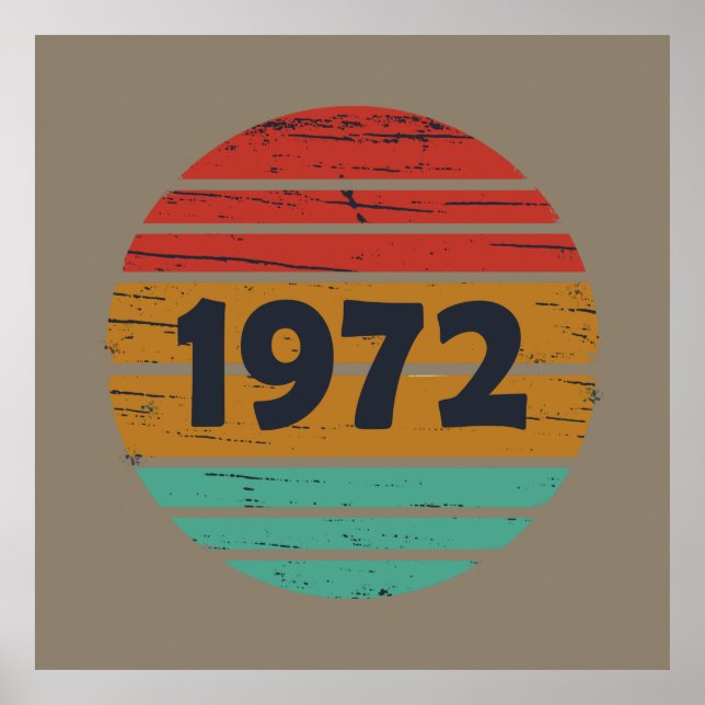 geboren 1972 Vintager Geburtstag Poster (Vorne)