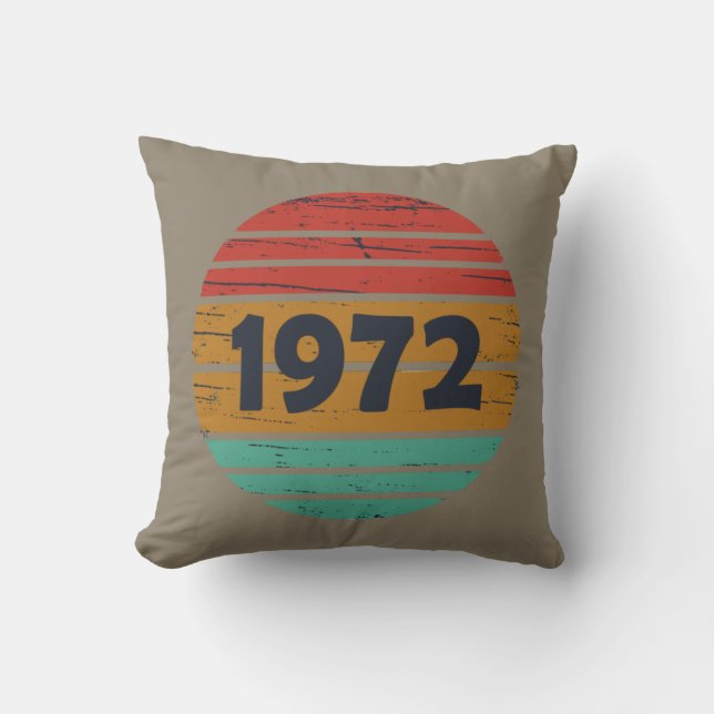Geboren 1972 Vintages Geburtstagsgeschenk Kissen (Vorderseite)