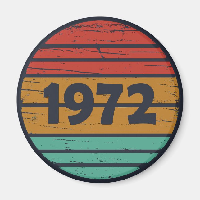 Geboren 1972 Vintages Geburtstagsgeschenk Magnet (Vorne)