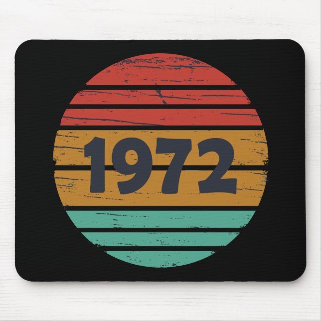 Geboren 1972 Vintages Geburtstagsgeschenk Mousepad (Vorne)