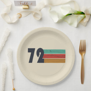 geboren 1972 Vintages Geburtstagsgeschenk Pappteller