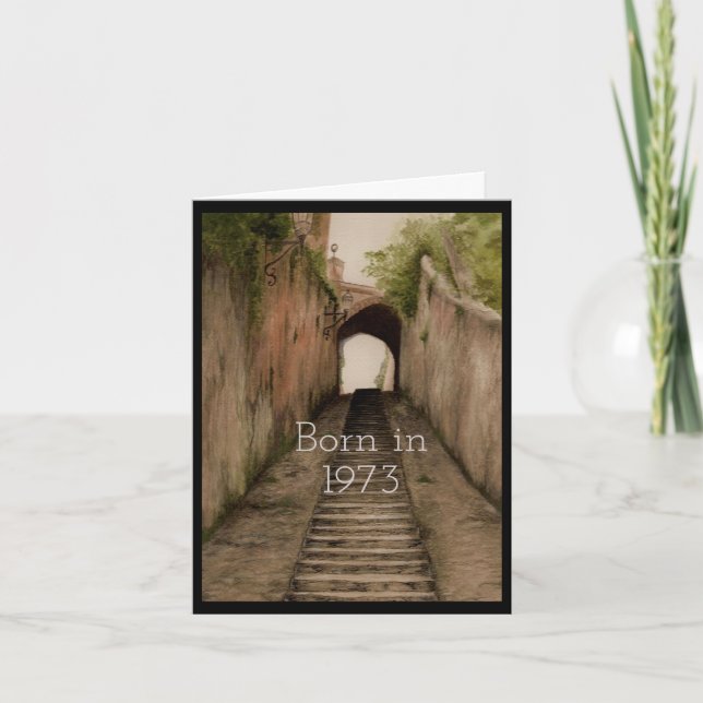 Geboren 1973 Geburtstagsspass Karte (Vorderseite)