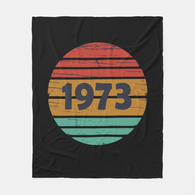 Geboren 1973 Vintage Geburtstagsgeschenke Fleecedecke (Vorderseite)