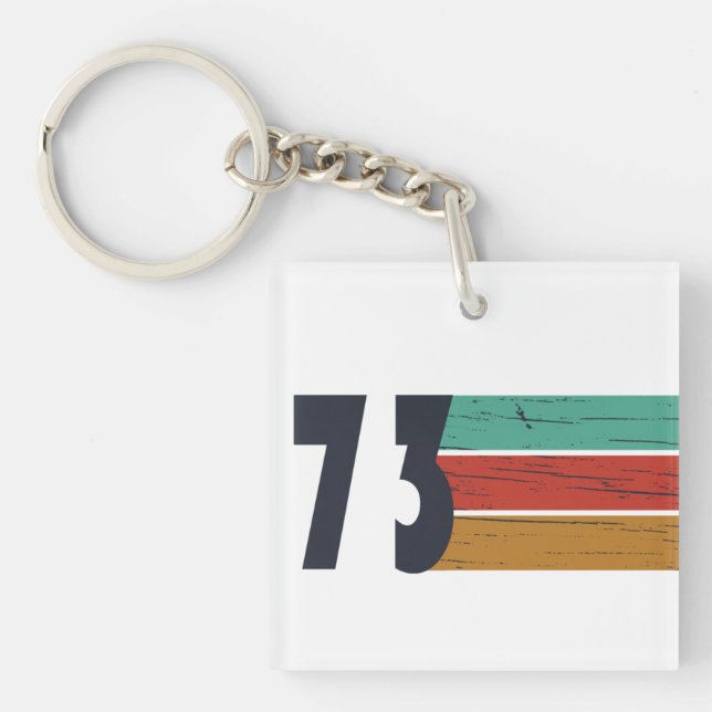 Geboren 1973 Vintage Geburtstagsgeschenke Schlüsselanhänger (Vorderseite)
