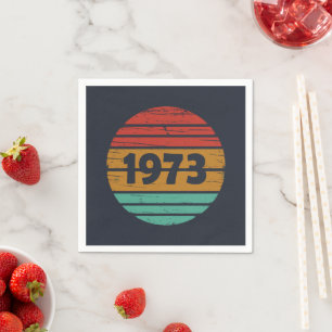 Geboren 1973 Vintager Geburtstag Serviette